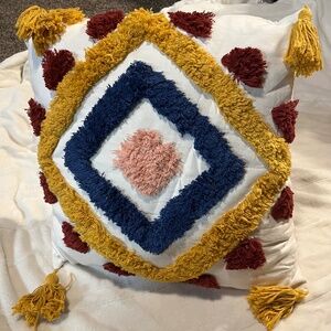 Anthropologie Boho sham with tassels